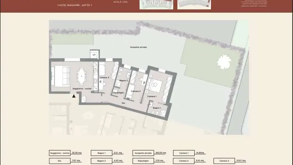 Plaan - Luxury Apartment with Garden in Castel Maggiore