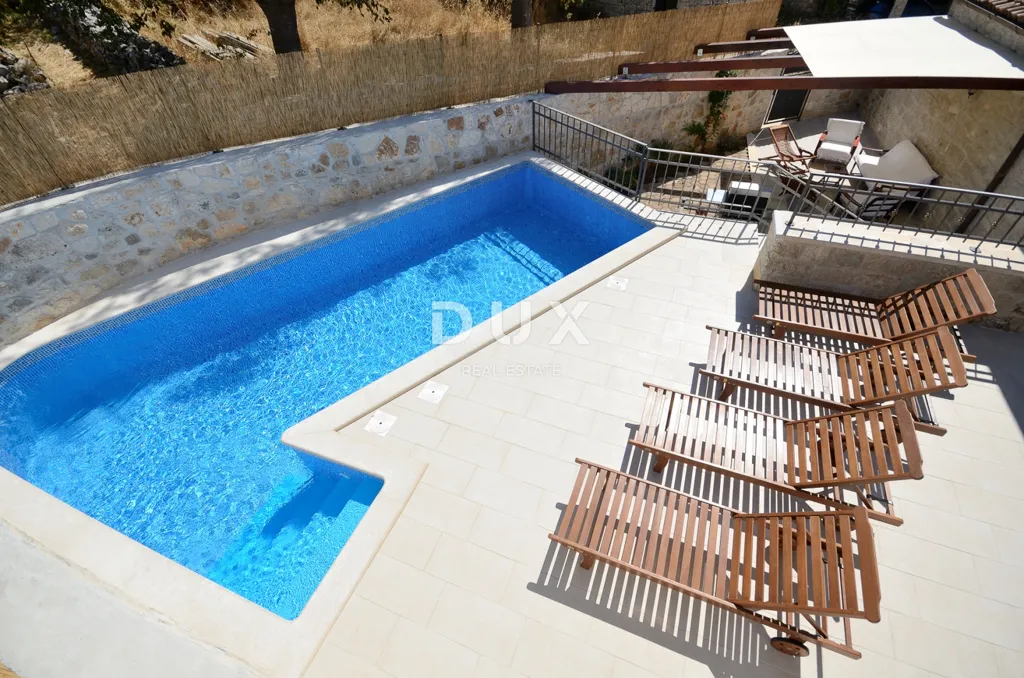 Vue aérienne - Stone House with Pool near Rovinj