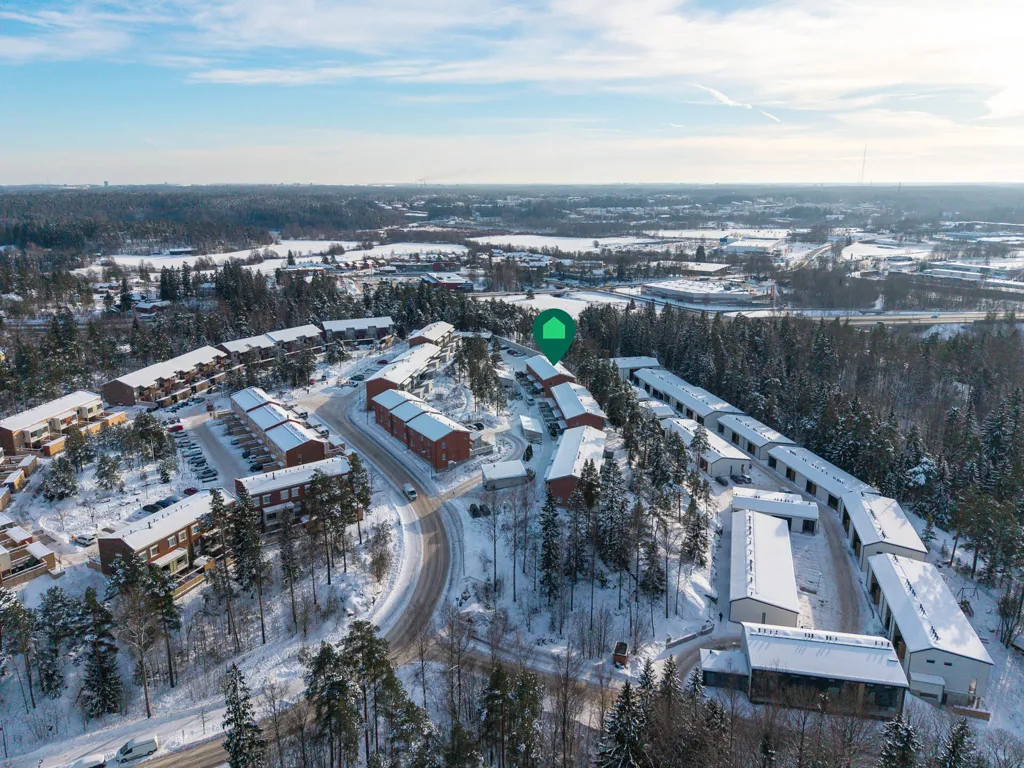 Vista aerea - Modern Flat with Private Yard in Espoo