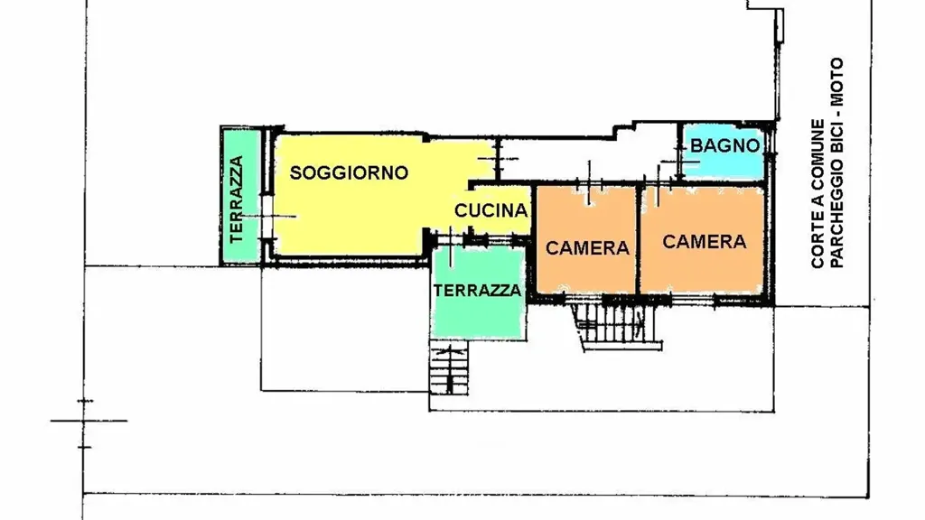 Plan - Terraced Apartment with Sea View in Rosignano Solvay