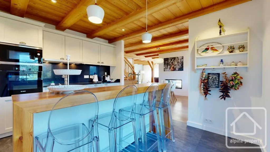 Cucina - Modern Chalet with Panoramic Views in Petit Châtel