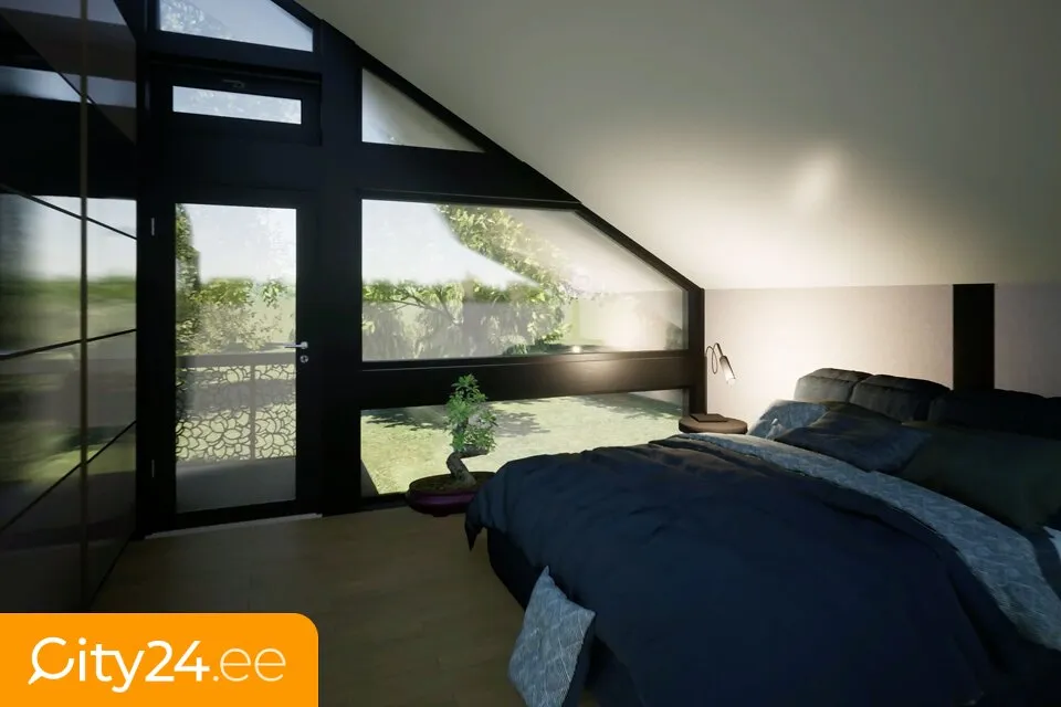 Bedrooms - Energy-Efficient Apartment with Garden in Mārupe