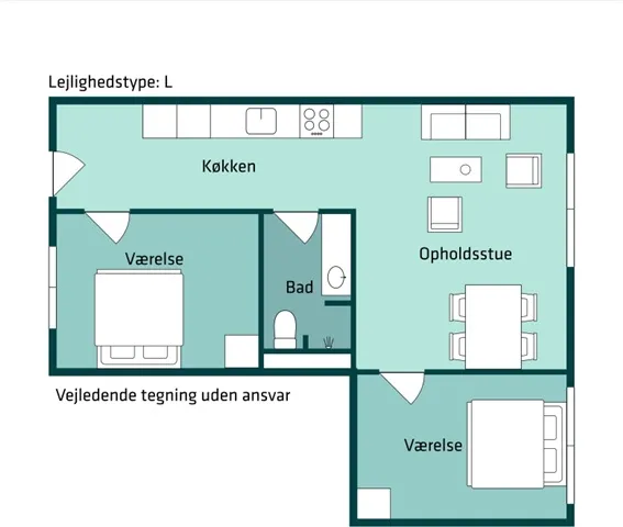 Plan - Modern Apartment with Parking on Vintervej, Aarhus
