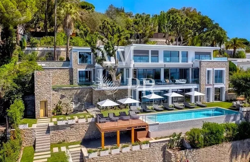 Vue aérienne - Villa Luxe avec Vue Mer à Cannes