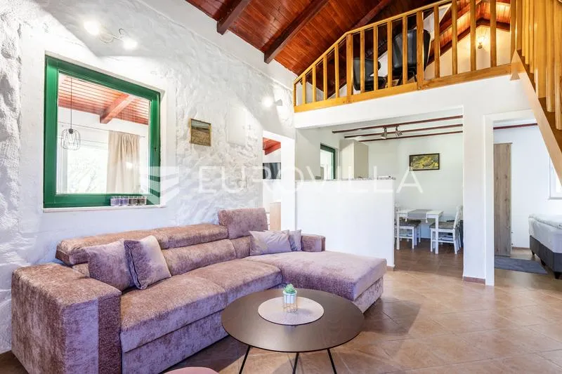 Living Room - House with Pool and Gallery in Gaćelezi