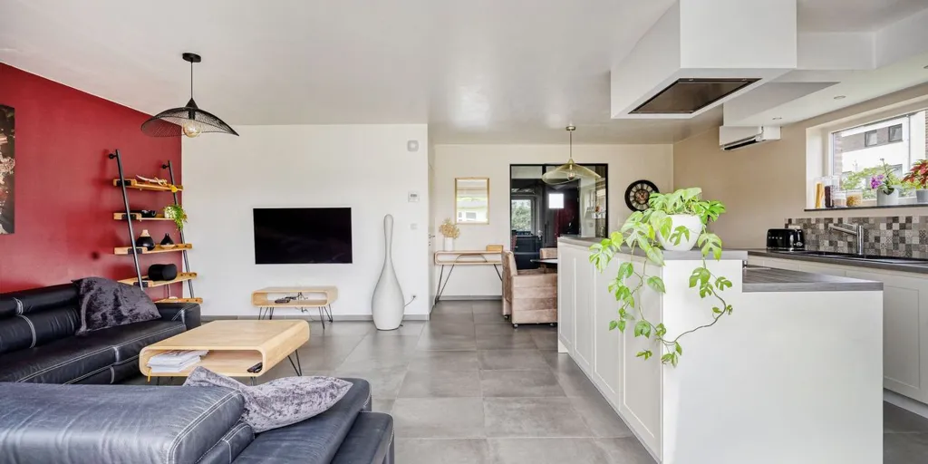 Köök - Modern Semi-Open House with Garden in Borchtlombeek