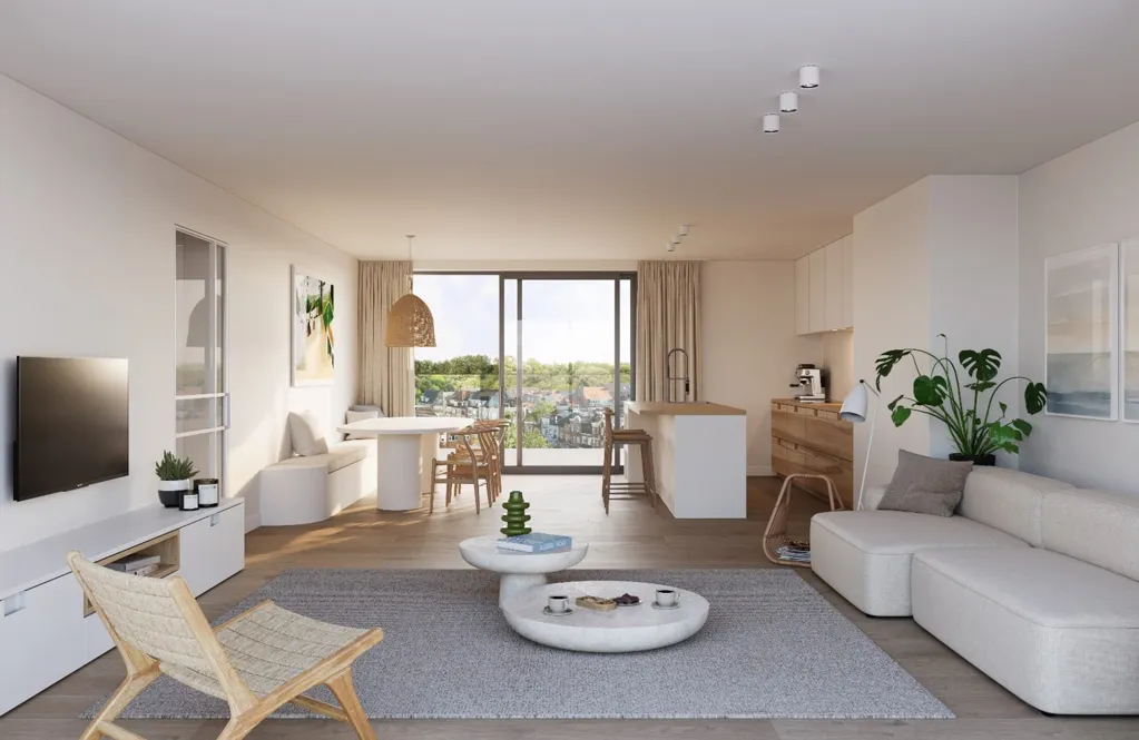 Séjour - Appartement Moderne avec Terrasse à De Panne