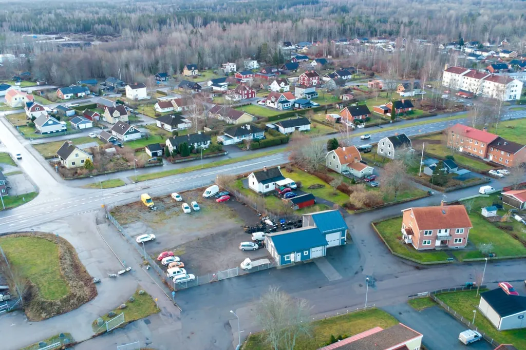 Vue aérienne - Industrial Unit with Workshop in Central Emmaboda