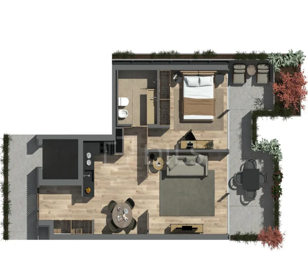 Plan - Shop with Serviced Apartments in Porto