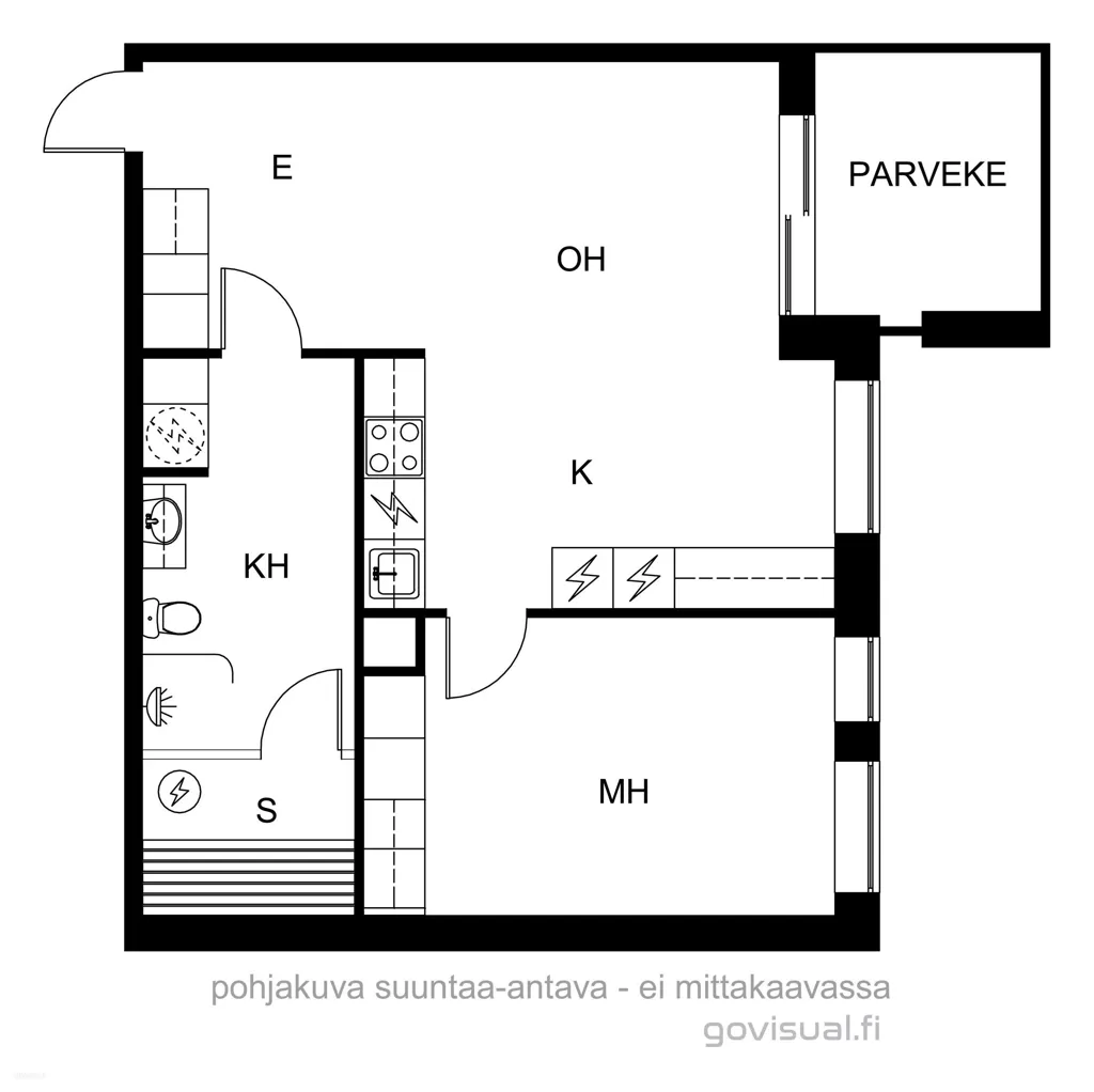 Plan - Modern Penthouse with Balcony in Turin