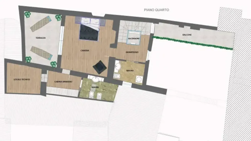 Plan - Luxury Penthouse with Panoramic View in Brescia
