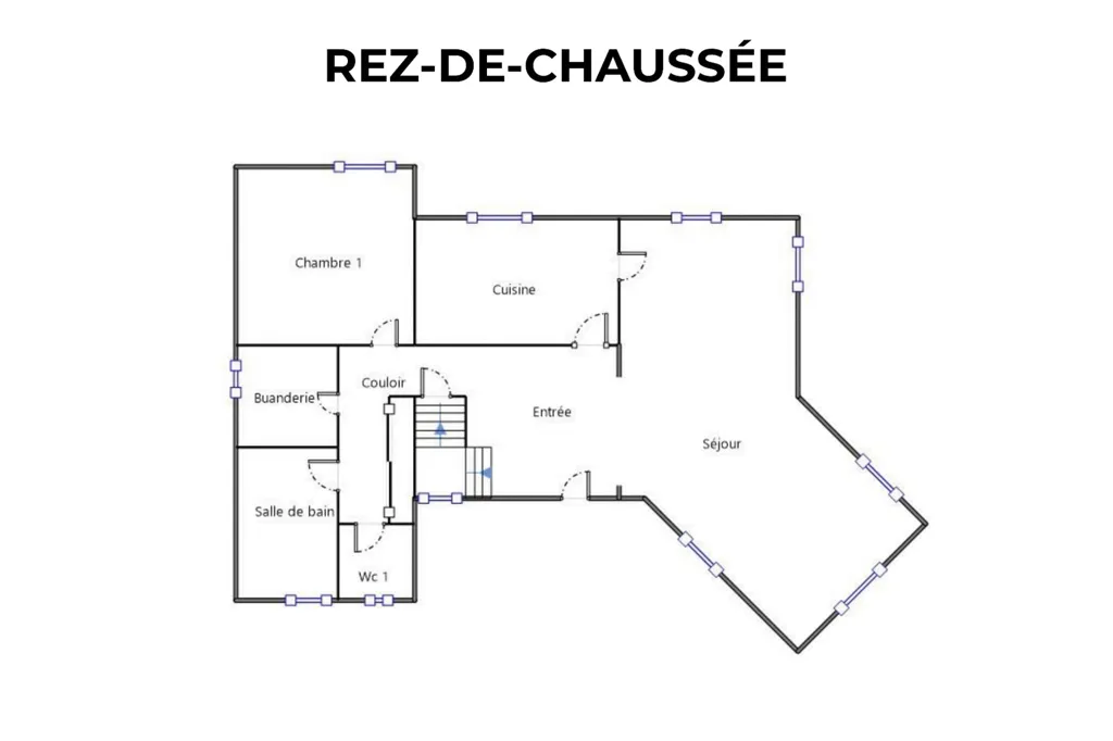 Plan - Maison d'Architecte Lumineuse avec Dépendance à Verrières-le-Buisson