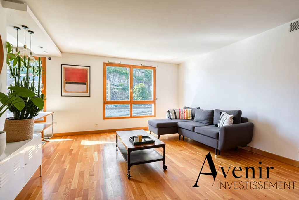 Soggiorno - Air-Conditioned Flat with River View in Lyon 1er