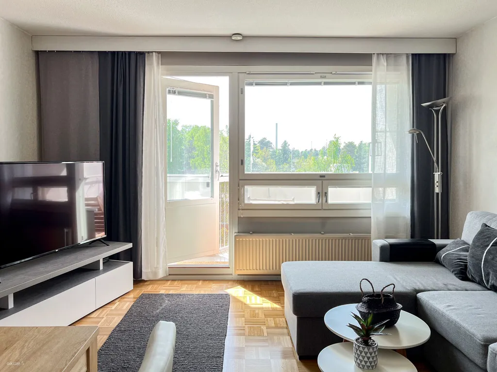 Séjour - Bright Apartment with Balcony in Matinkylä, Espoo
