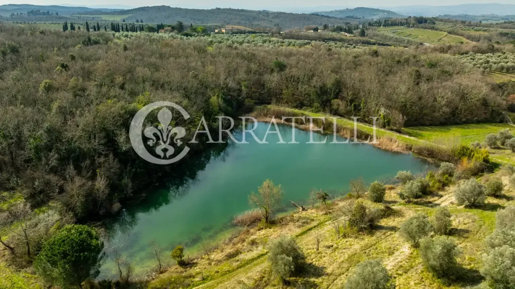 Vue aérienne - Vineyard Estate with Casale in Chianti