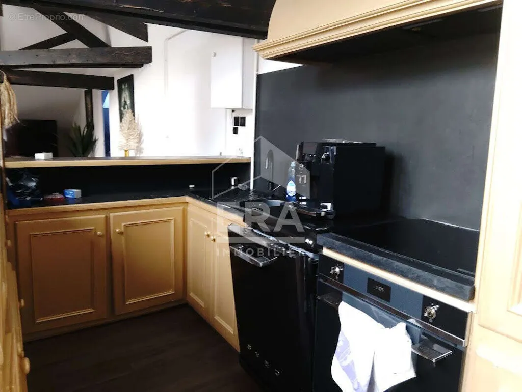 Kitchen - City Centre Loft with Fireplace in Gérardmer