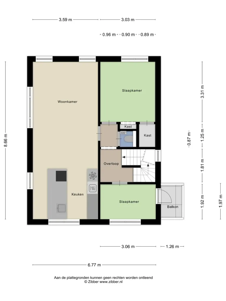 Plan - Modernised Penthouse with Balcony in Middelburg
