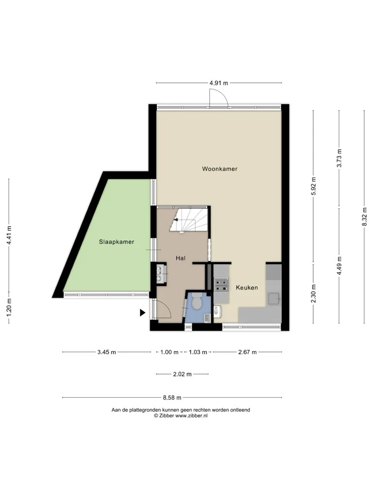 Floor Plan - Maisonnette with Balcony in Vlissingen
