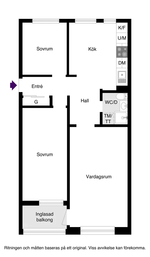 Plan - Apartment with Balcony in Uppsala