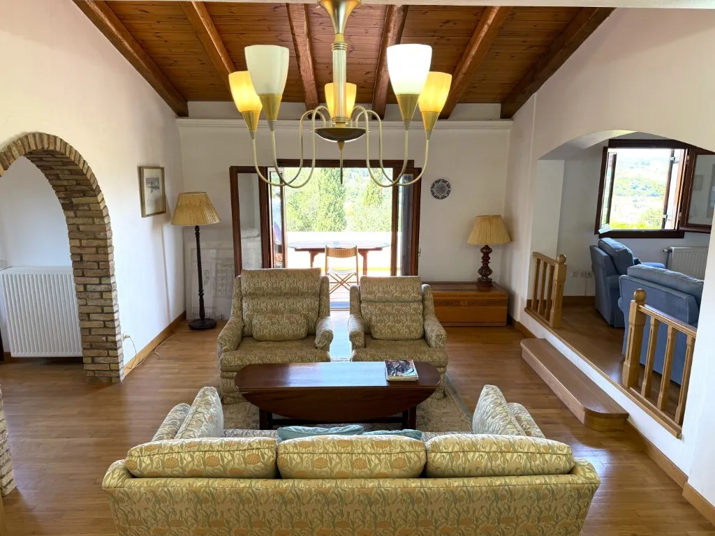 Soggiorno - 3-Storey Villa with Panoramic Views in Vasilika, Corfu
