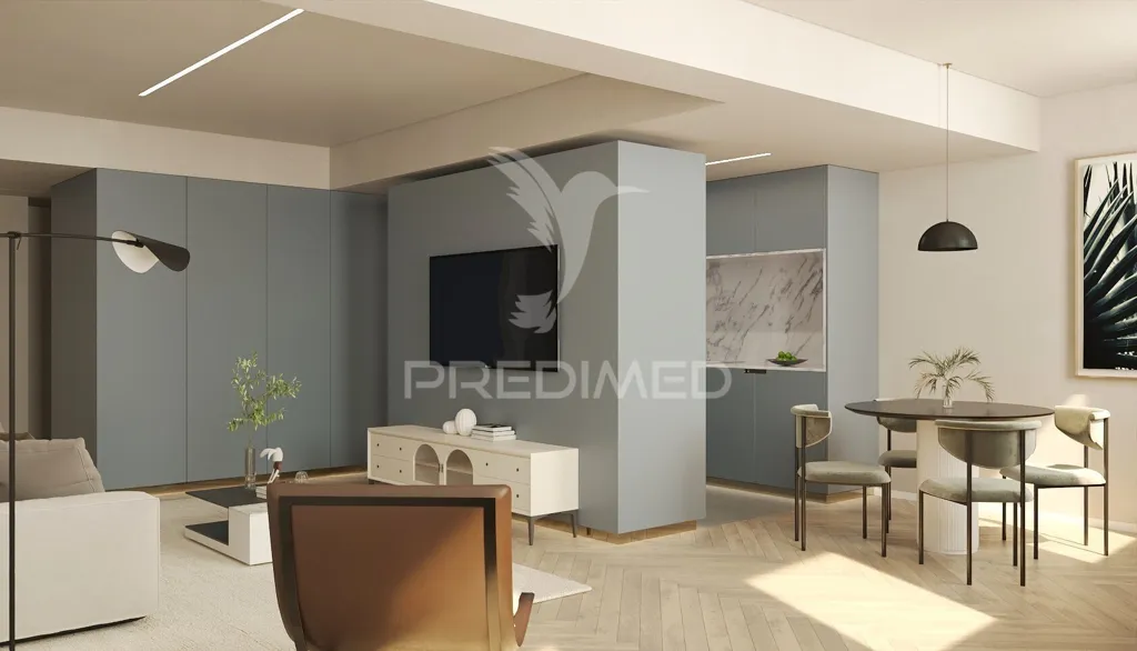 Living Room - T2 Apartment with Historical Charm in Porto