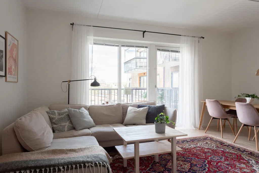 Living Room - Modern Flat with Balcony in Södra Ladugårdsängen