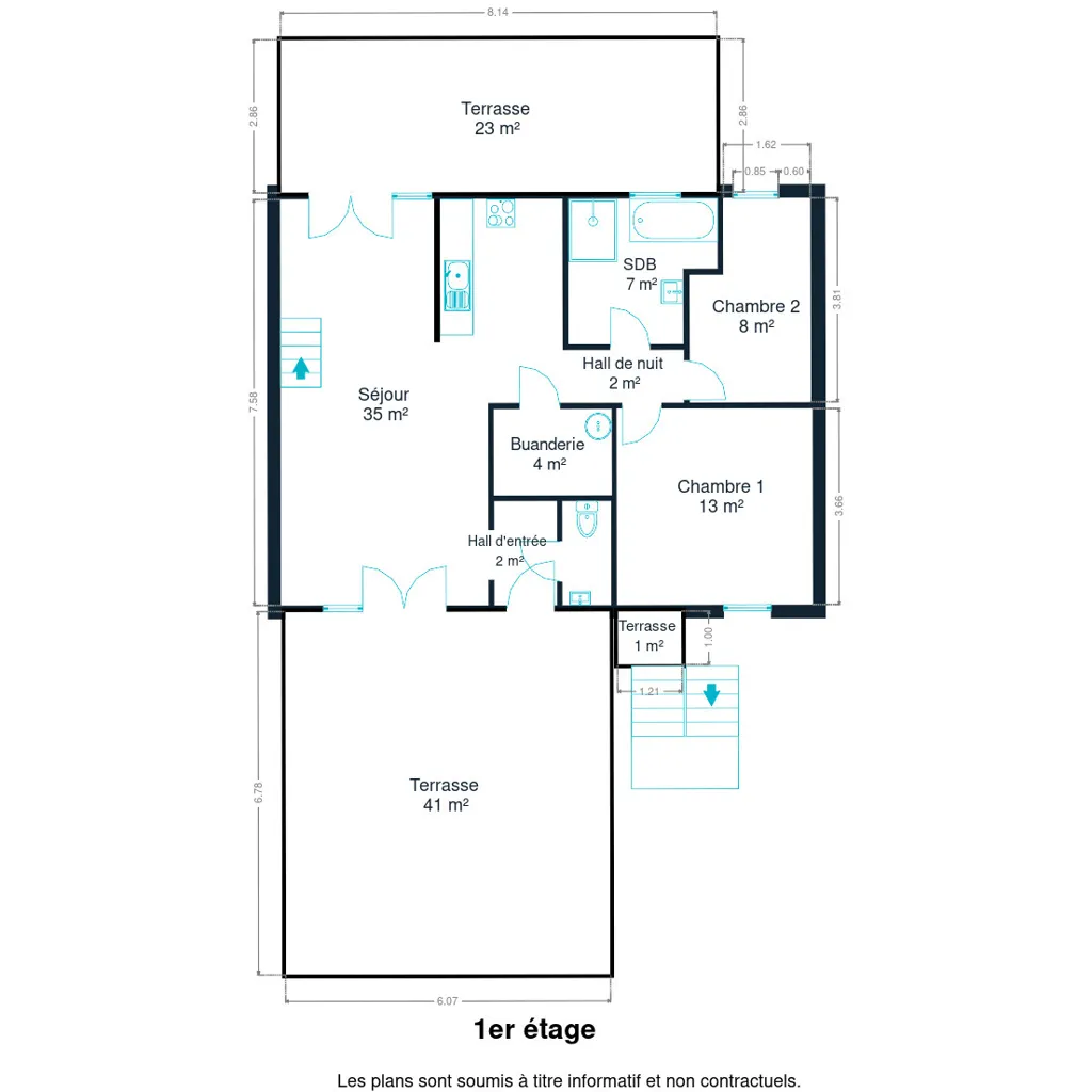 Plan - Duplex avec Vue Lac à Barbençon