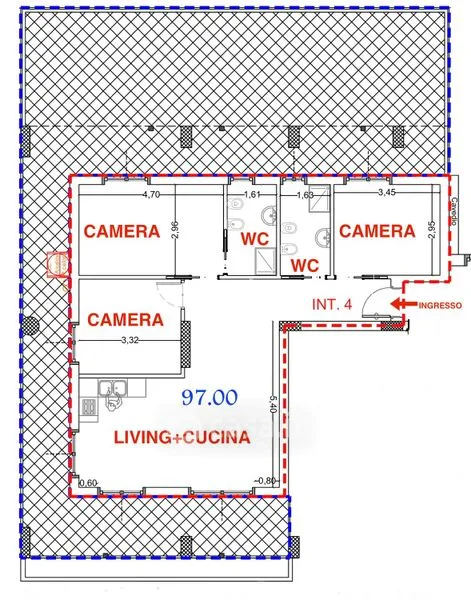 Plaan - Apartment with Large Terrace in Salerno