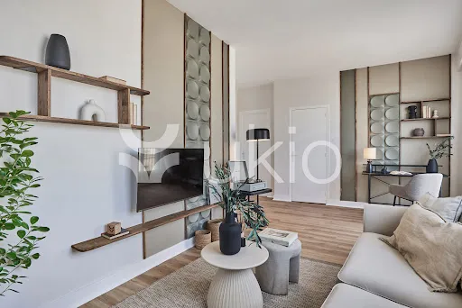 Living Room - Luxury Apartment with Central Heating in Paris 5th