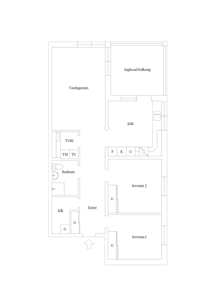 3-toaline korter asukohas LINKÖPING
