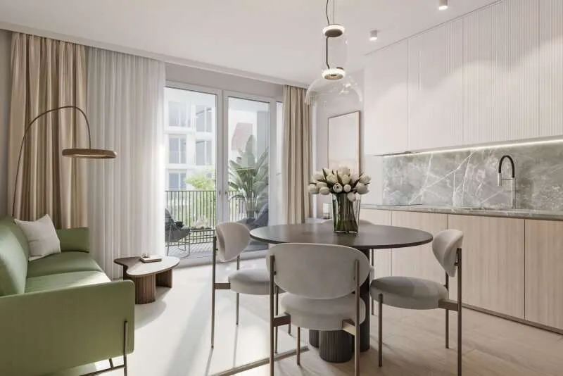 Köök - Modern Apartment with Terrace in Vienna