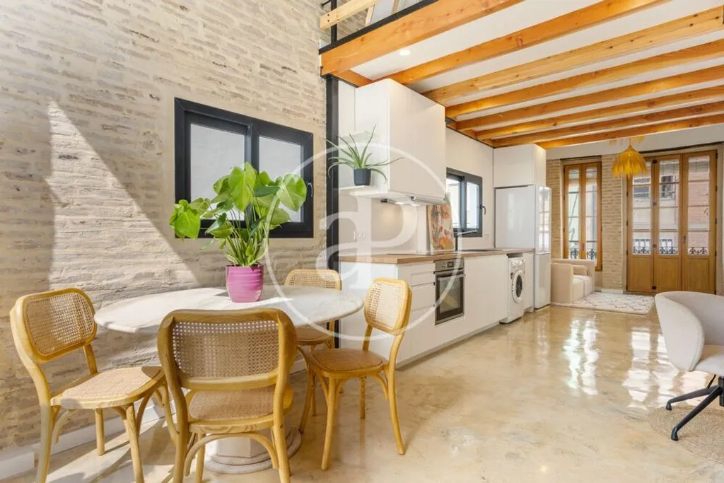 Dining Room - Duplex with Sea View in El Cabanyal-El Canyamelar