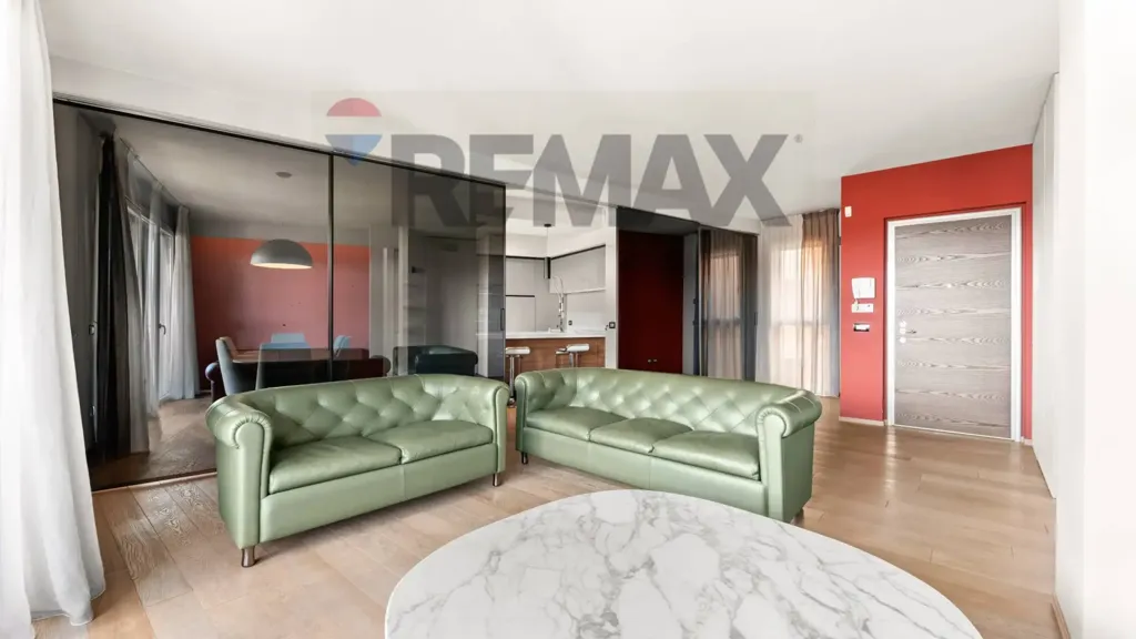 Living Room - Modern Apartment with Terrace in Legnano