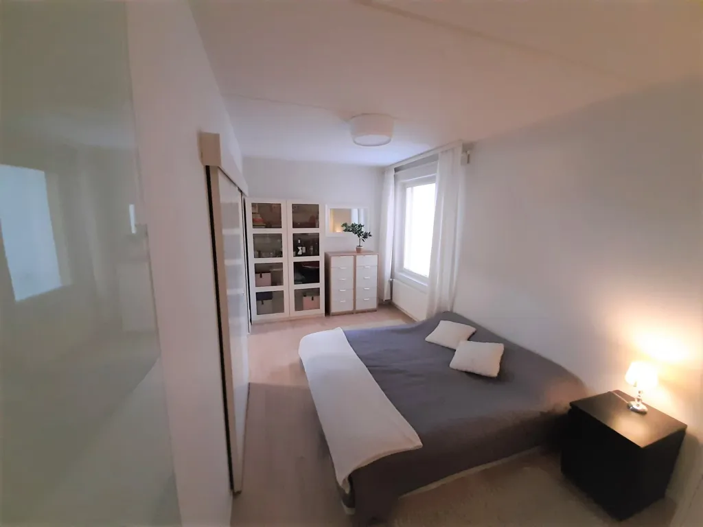 Bedrooms - Bright Two-Bedroom Apartment with Sauna in Pitäjänmäki