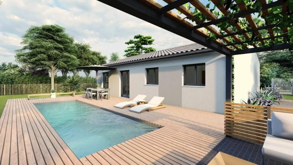 New Build House with Garden in Gans