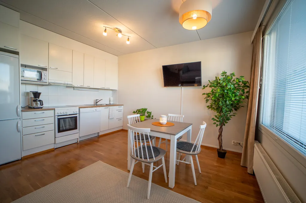 Kitchen - Modern Studio with Balcony in Rovaniemi Centre