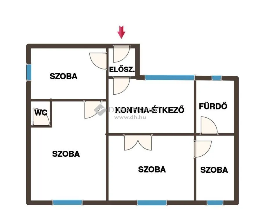 Planimetria - 4-Bedroom Apartment with Garden in Pécs