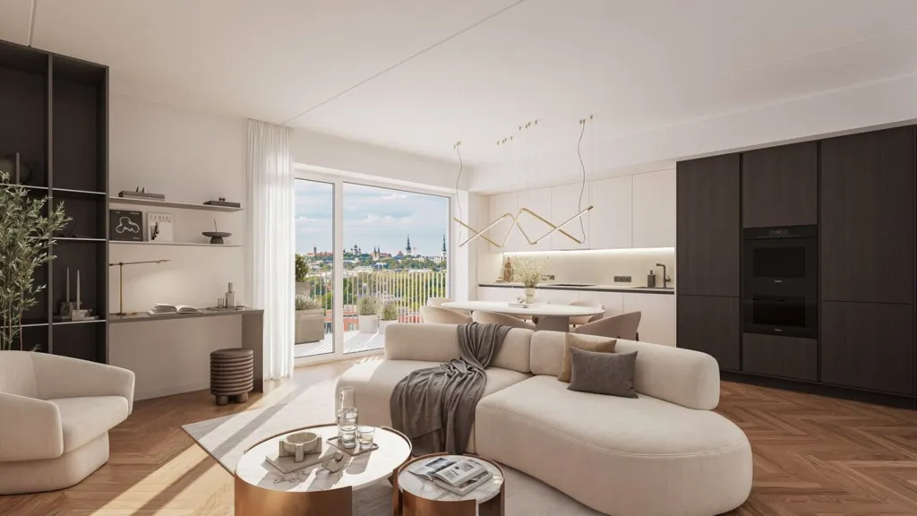 Living Room - Apartment with Sauna and Balcony in Kristiine