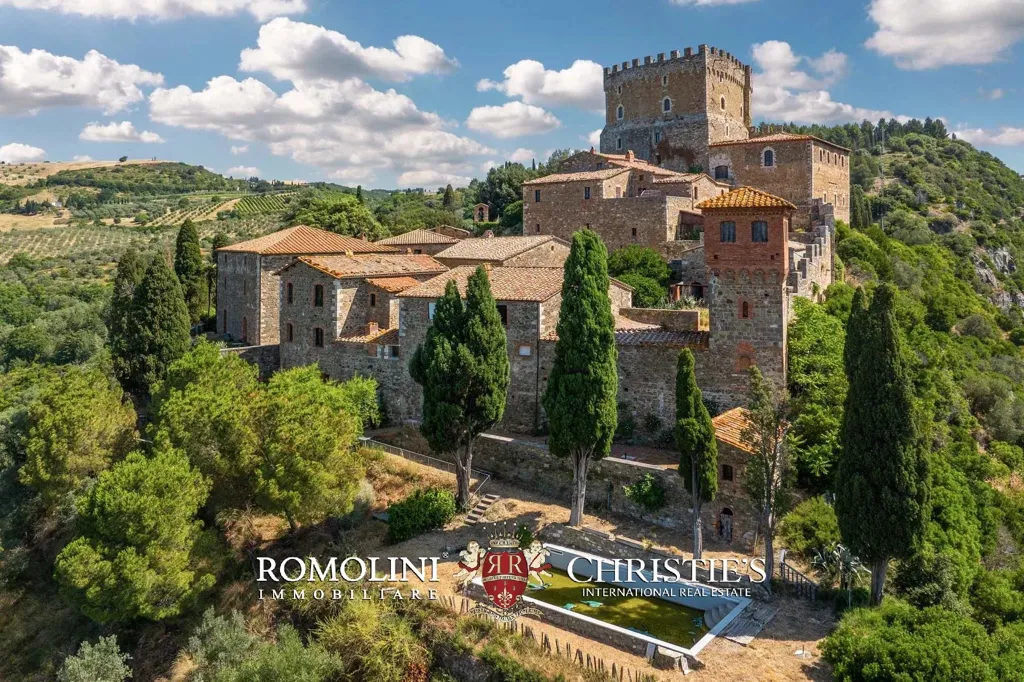 Õhuvaade - Medieval Castle with Panoramic Views in Val d'Orcia