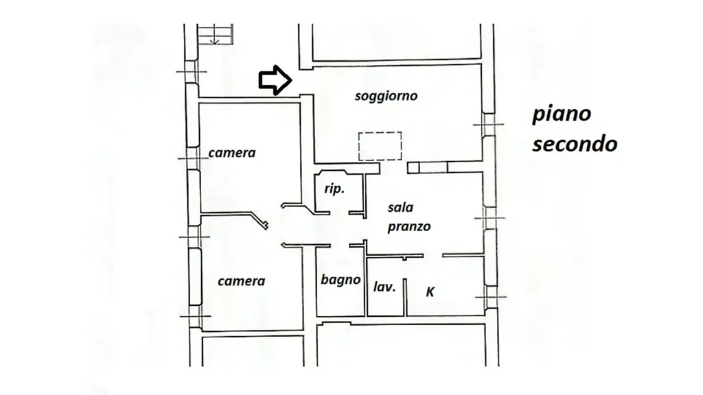 Plan - Renaissance Villa Apartment in Siena