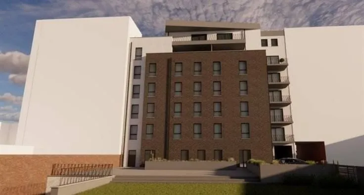 Development Plot with Permitted 19-Unit Building in Charleroi