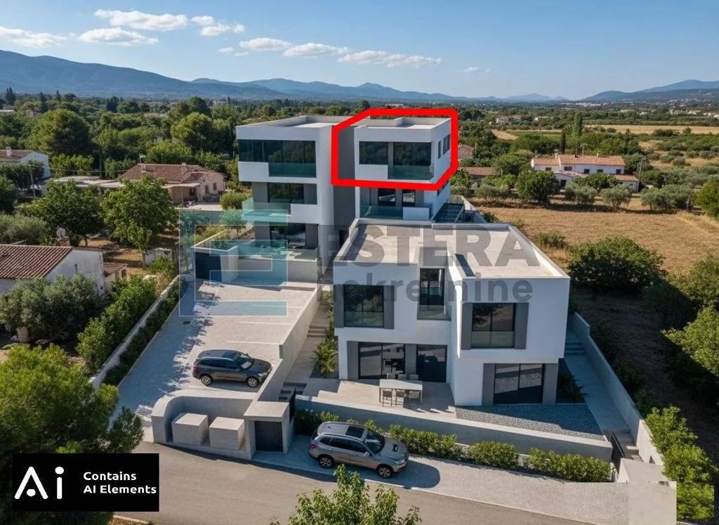 Vue aérienne - Modern Studio with Sea View in Sveti Filip i Jakov