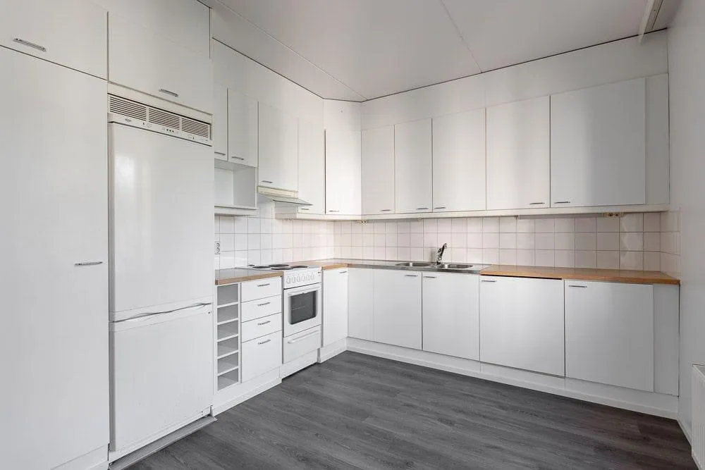 Köök - Two-Room Flat with Private Sauna in Espoo