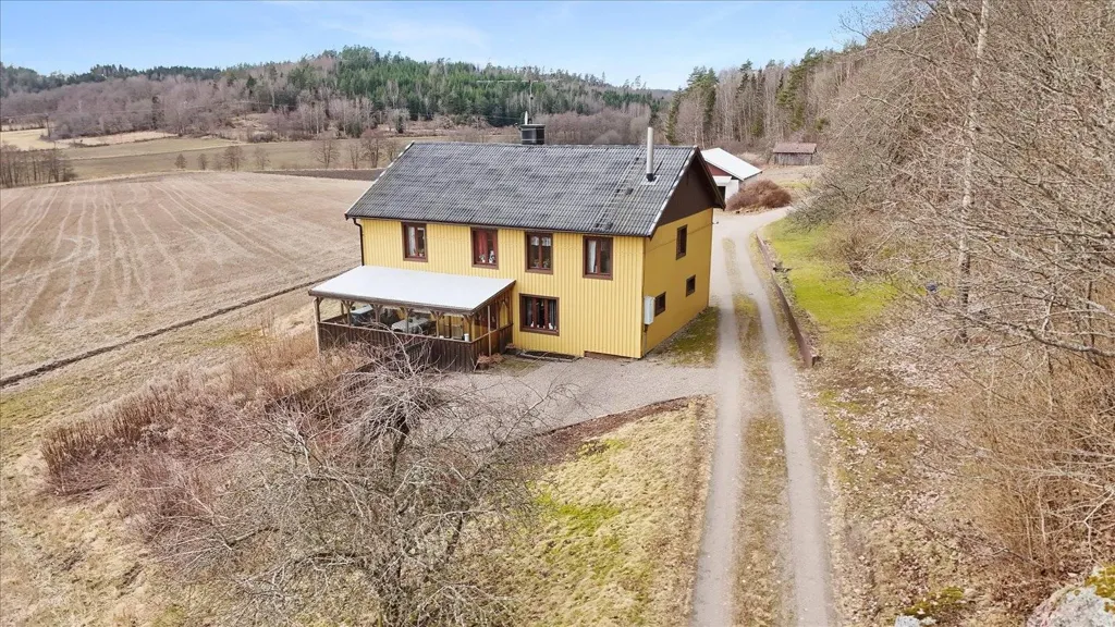 Aerial - Historic House with Garden in Uddevalla