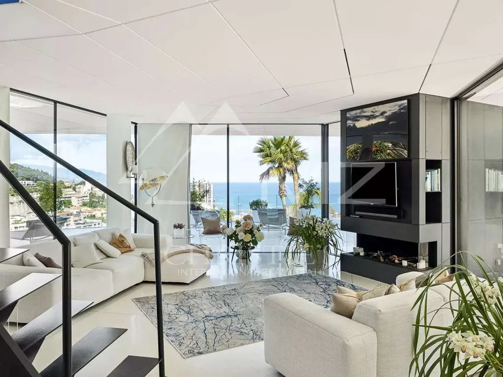 Séjour - Villa Moderne avec Vue Mer près de Monaco