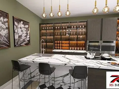 Cucina - Spacious Apartment with Balconies in Caserta