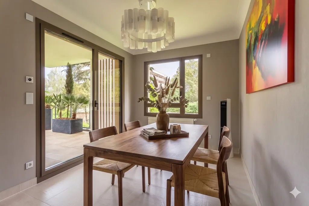 Salle à manger - Appartement de Luxe avec Terrasse à Écully