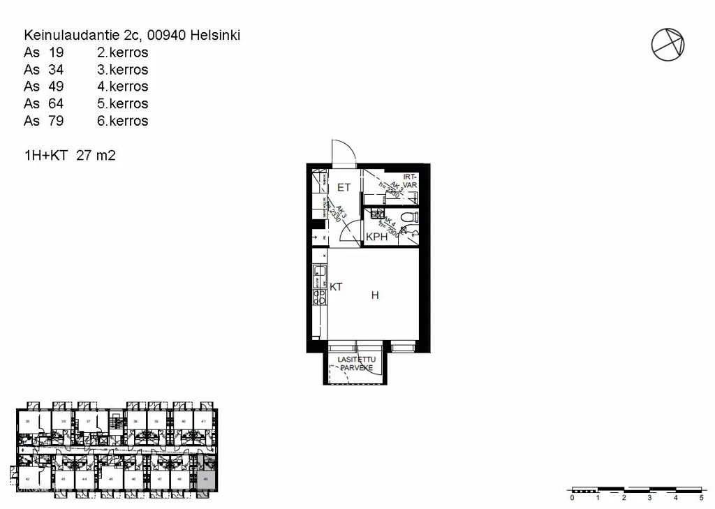 Plan - Compact Flat with Balcony in Kontula, Helsinki
