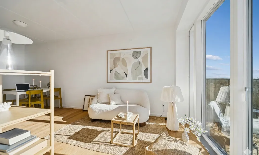 Living Room - Spacious 2-Bedroom Apartment with Balcony in Ørestad Syd