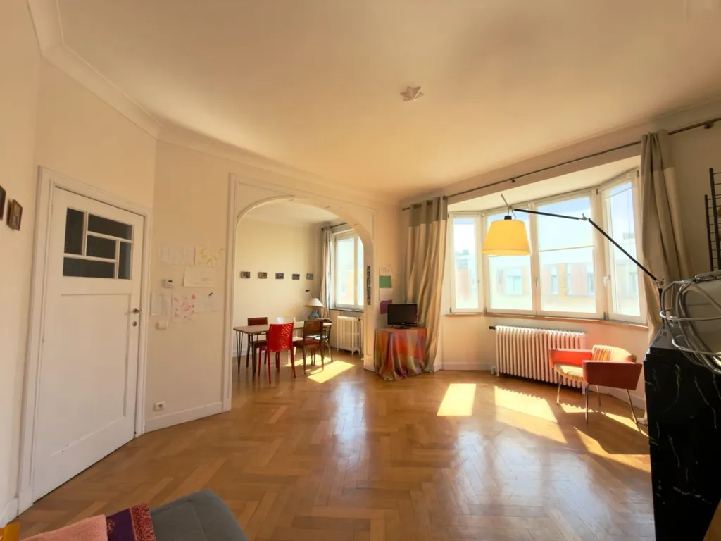 Séjour - Appartement Meublé avec Terrasse à Schaerbeek